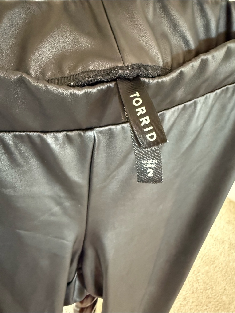 Torrid Black Faux Leather Leggings - Picture 2 of 4